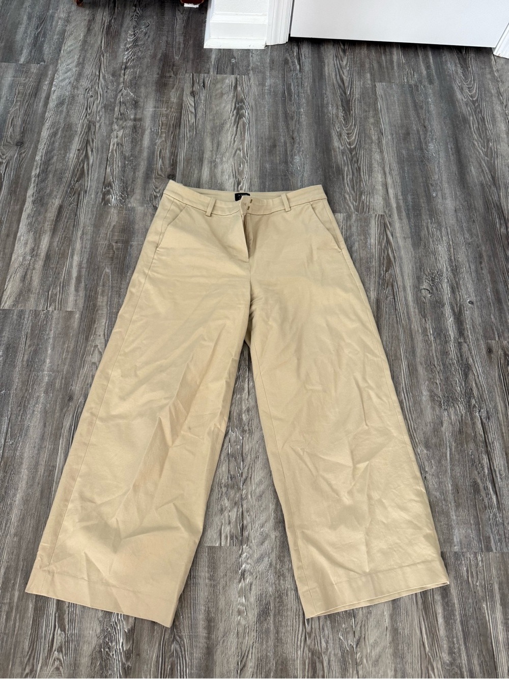 J. Crew women’s Wide-Leg Chinos in Khaki